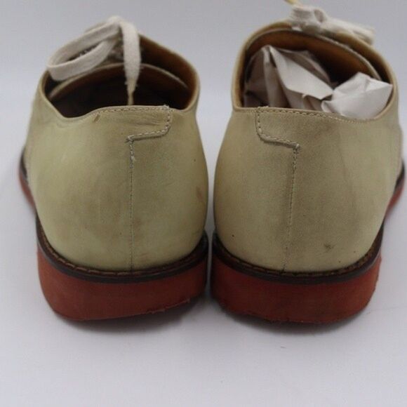 Cole Haan Vintage Cream Leather Oxford Shoes Mens 9.5 Brown Sole - Picture 8 of 16